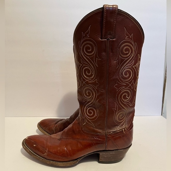 Men\'s Brown Style 08207 Leather Justin Cowboy Boots Sz 8.5 D main image 6